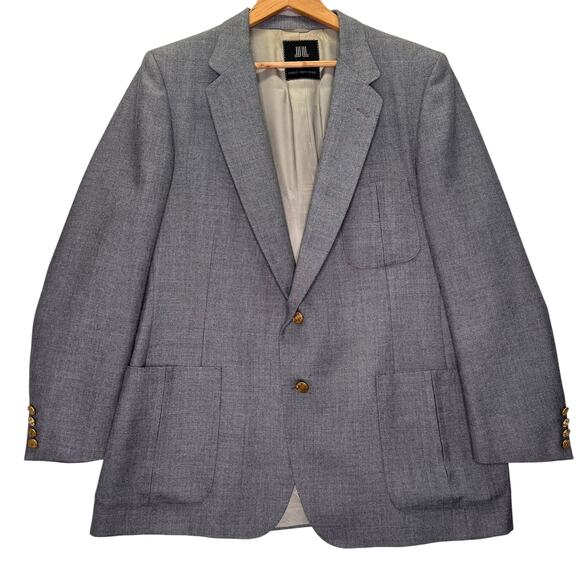 Lanvin Other - Lanvin Paris NY Mens Vintage Gray Wool Blazer Sport Coat Size L Preppy Designer